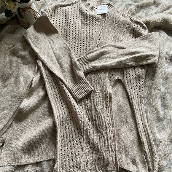 Free people Harper knit set NWT medium sold out everywhere soft versatile beige - Picture 10 of 12